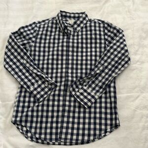 NWOT Crew Cut Checkered Blue/White Button Down Shirt Size 8